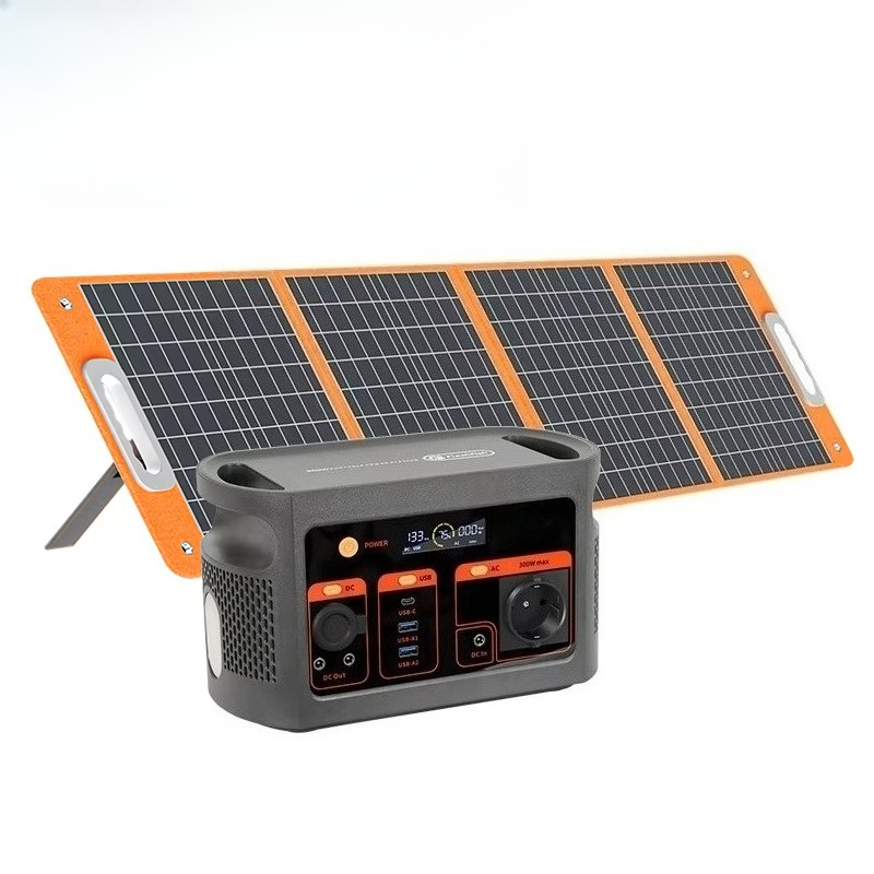 Solar Generator - เครื่องกำเนิดไฟฟ้าพลังงานแสงอาทิตย์แบบไซน์เวฟบริสุทธิ์ 300W พร้อมแบตเตอรี่ LiFePO4 สำหรับตั้งแคมป์ พลังงานภายในบ้าน