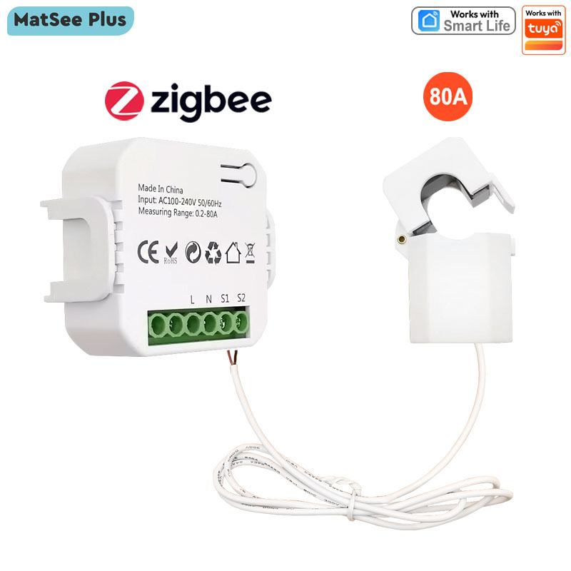 Energy Monitor Meter - สมาร์ทไลฟ์ ซิกบี แคลมป์ พาวเวอร์ มิเตอร์ดิจิตอล ตรวจวัดพลังงาน