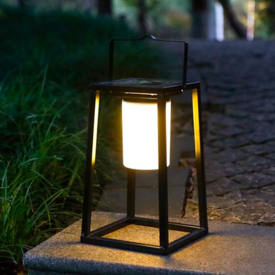 Solar Lamp - โคมไฟโซลาร์เซลล์กลางแจ้งขนาด 5 นิ้ว พกพาสะดวก ให้ความสว่างสูง โคมไฟตั้งโต๊ะ