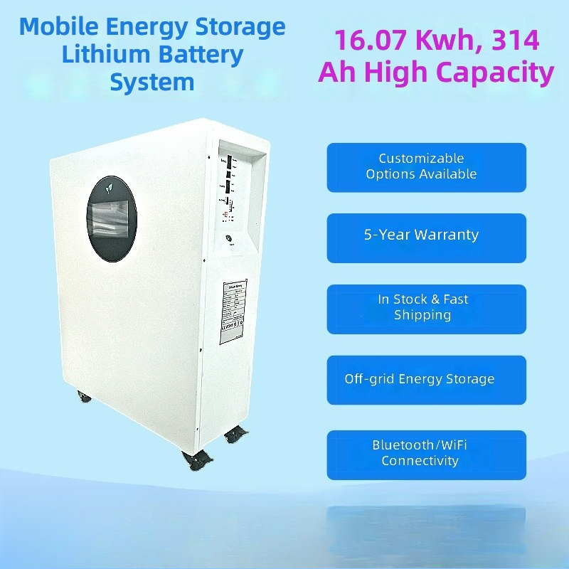 Solar Generator - แบตเตอรี่ลิเธียมความจุขนาดใหญ่ 300AH314AH 48V51.2V สำหรับใช้ในครัวเรือน ระบบกักเก็บพลังงานแสงอาทิตย์ 15