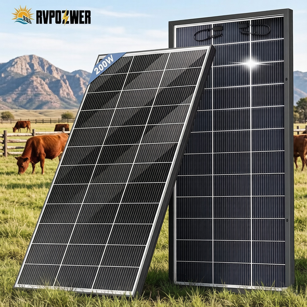แผงโซลาร์เซลล์สองหน้า RVPOZWER - Solar Panel 200W บทวิจารณ์และราคา